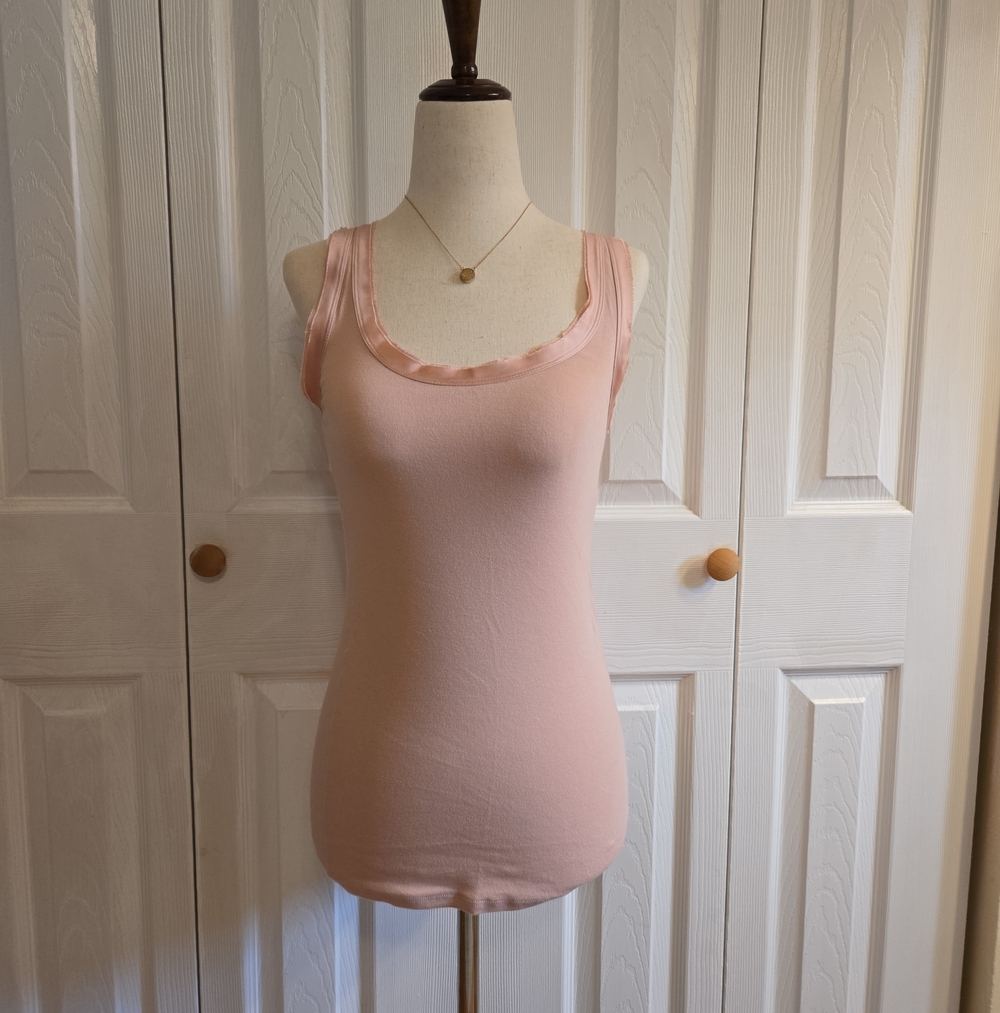 New York & Company Blush Pink Scoop Neck Tank Top
